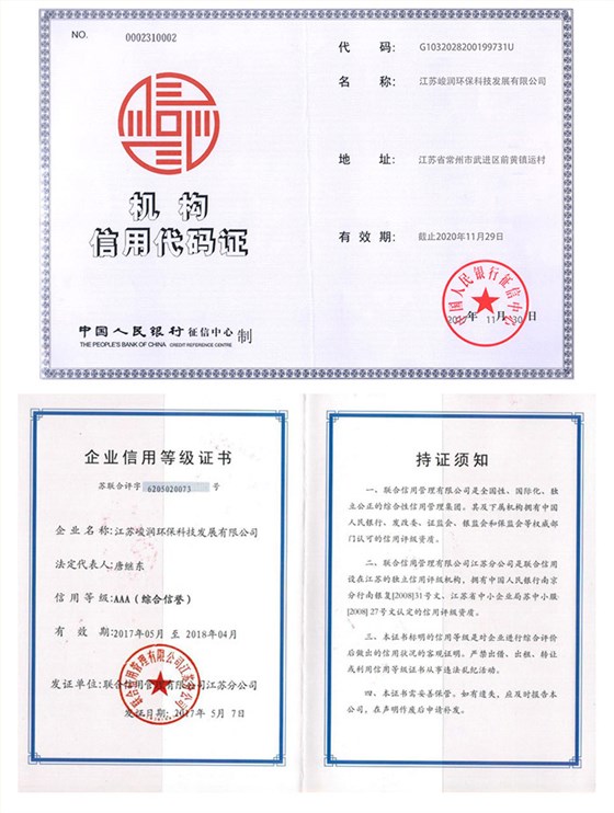 机构信用代码证和企业信用等级
